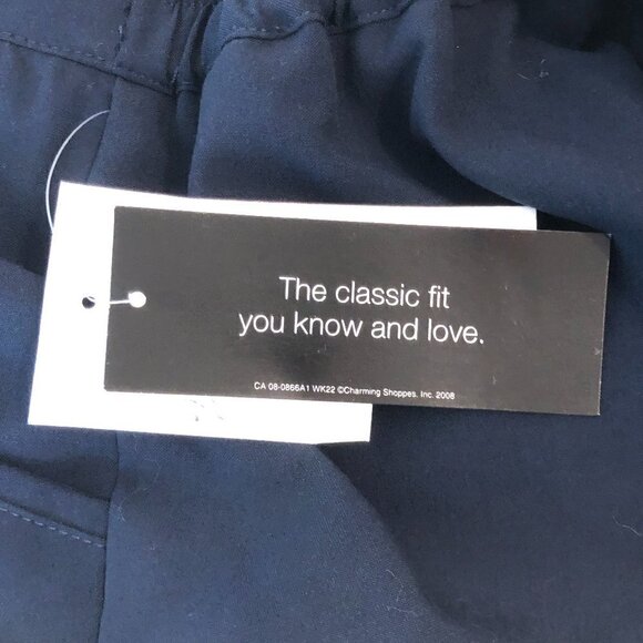 Maggie Barnes Navy Blue Dress Pants Classic Fit Elastic Women's Size 4X NWT - Picture 3 of 4